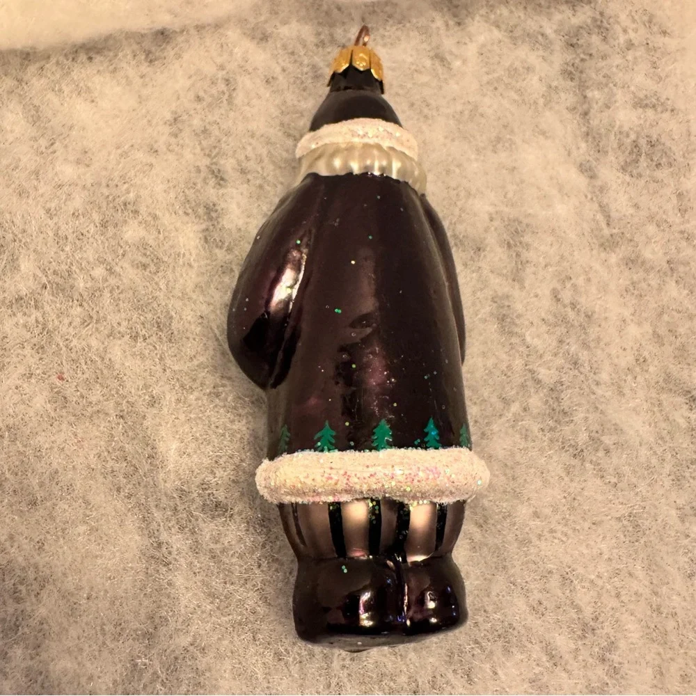 Christopher Radko Russian Santa Claus‎ Black Robe Xmas Tree Ornament Rare